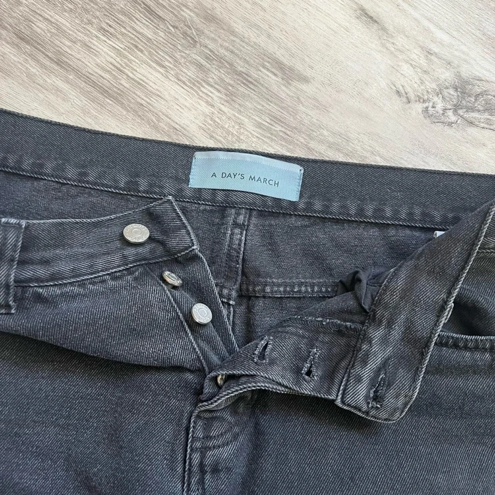 A Day’s March Washed Black Straight Leg Jeans